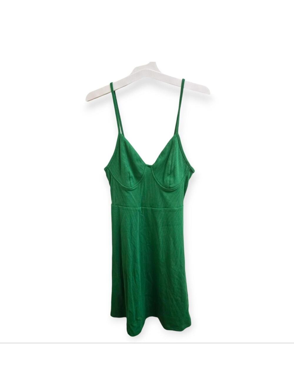 NWT women's Small green fit and flare dress.